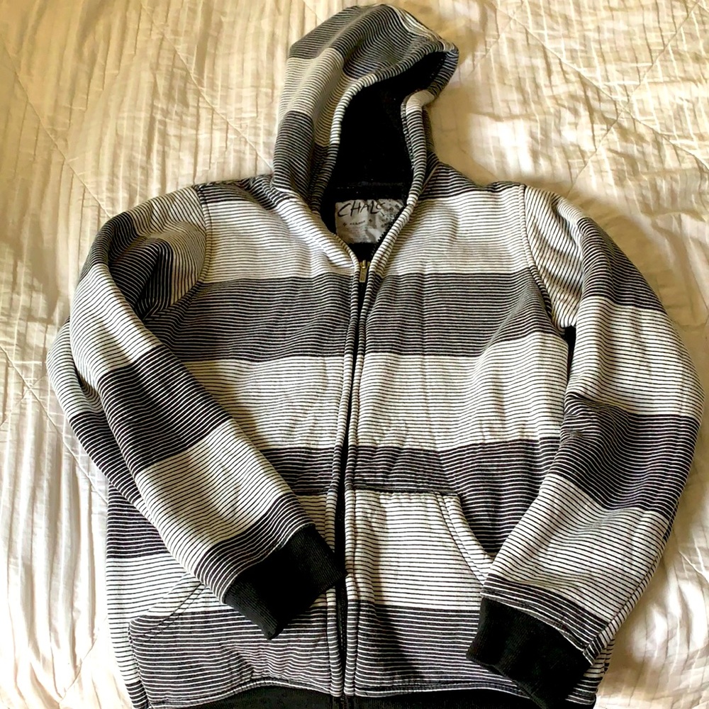 Chalc Sherpa Lined Bous Hoodie Zip Jacket